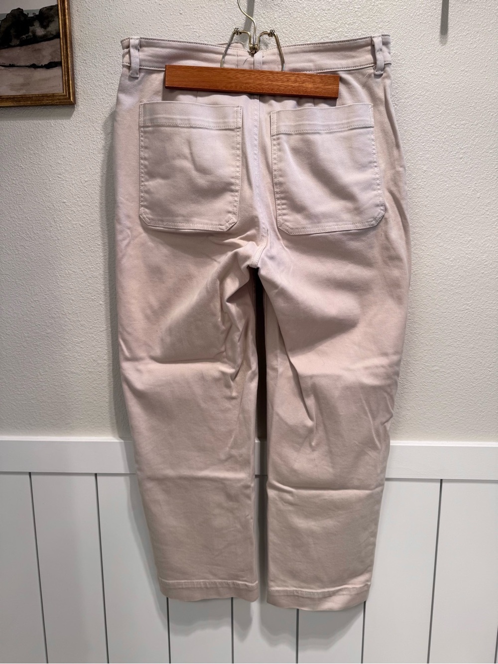 Everlane Women’s straight leg crop work pants in sandstone